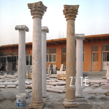 Decorative natural stone pillar marble roman column